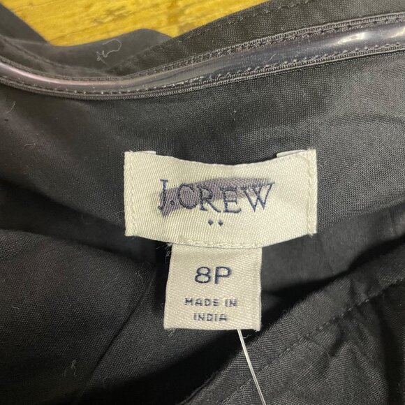 J. Crew Factory One Shoulder Ruffle Midi Dress Black Sz 8 PETITE - Picture 9 of 10